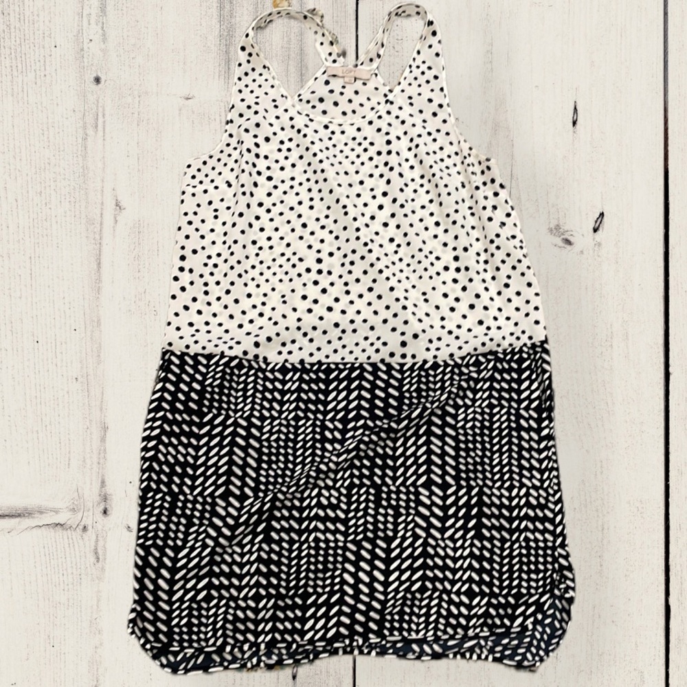 Black and white mixed media Loft dress SALE